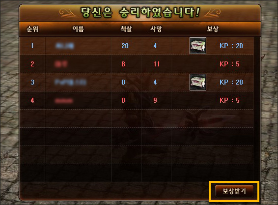 4vs4 награда Shaiya